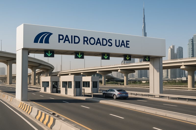 Modern toll road infrastructure by Paid Roads UAE in Dubai